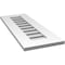 Ekena Millwork Vertical Surface Mount PVC Gable Vent: Functional, w/ 3-1/2"W x 1"P Standard Frame, 12"W x 32"H GVPVE12X3201SF - alternate 3